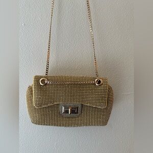 Chic Gold Chain Clutch